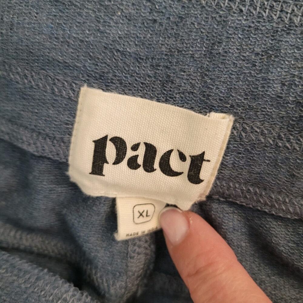 Pact Pants Woman XL Blue Lounge Leggings Organic Straight Leg Jersey Soft - Picture 4 of 10